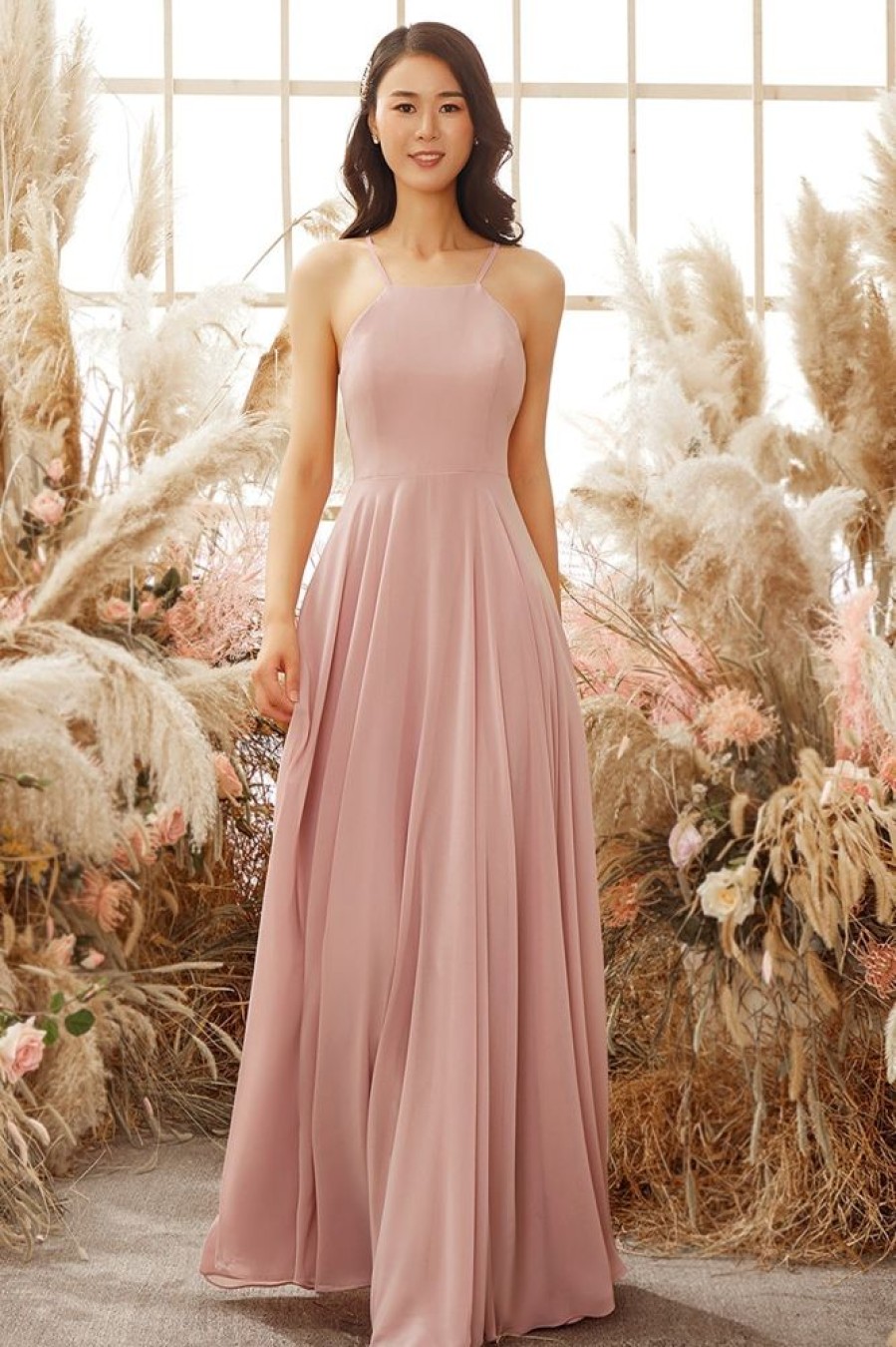 Homrain Dusty Chiffon Bridesmaid Dress | Wedding Guest Dresses