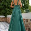 Homrain Deep V Neck Long Bridesmaid Dress | Boho Bridesmaid Dresses