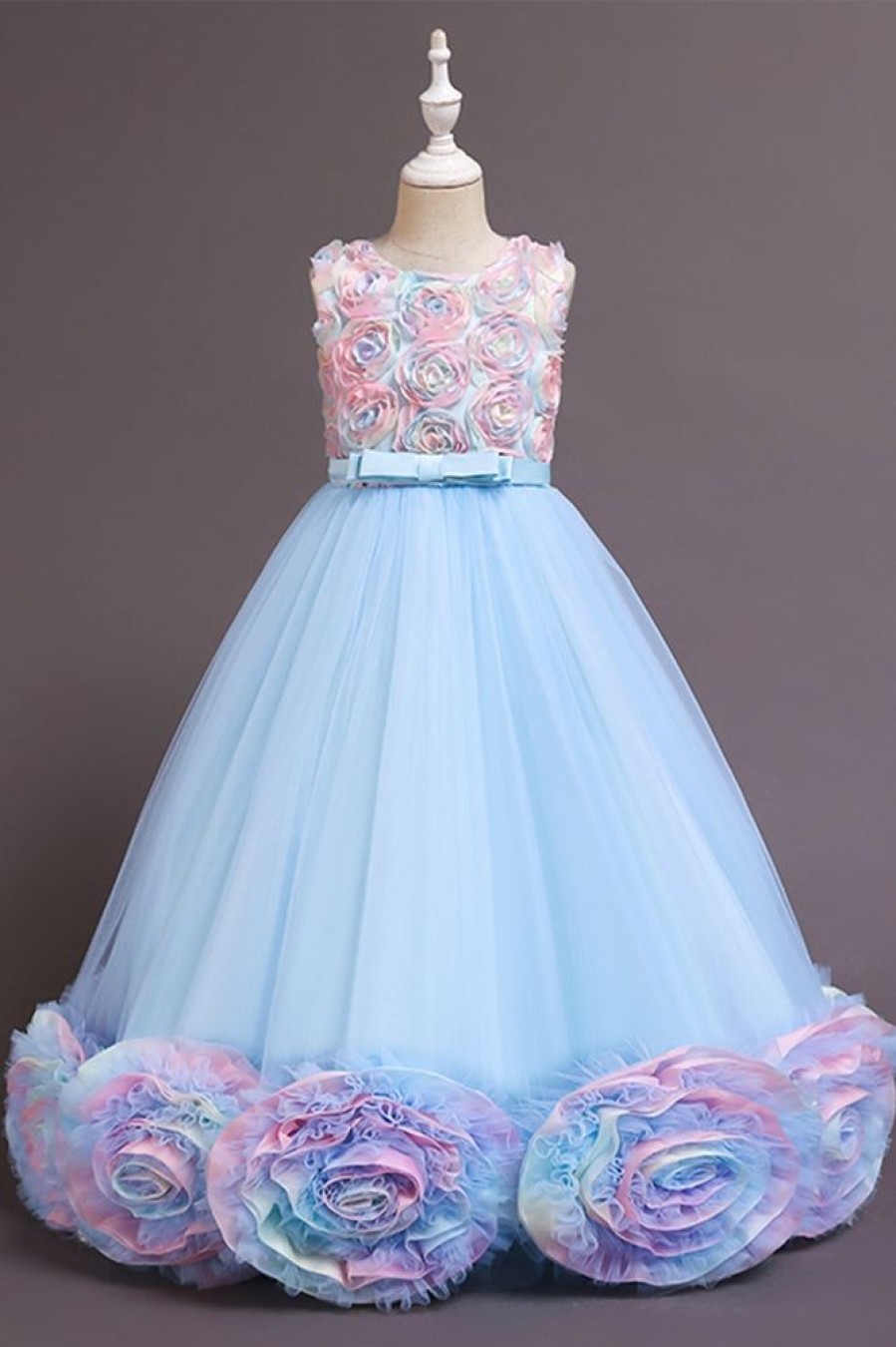 Homrain Tulle Flower Girl Dress With Bow | Flower Girl Dresses