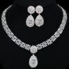 Homrain Crystal Necklace Earring Jewelry Set | Bridal Accessories