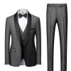 Homrain Shawl Lapel Men'S 3 Pieces Suits | Wedding Suits