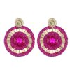 Homrain Alloy Rhinestones Round Earrings | Earrings