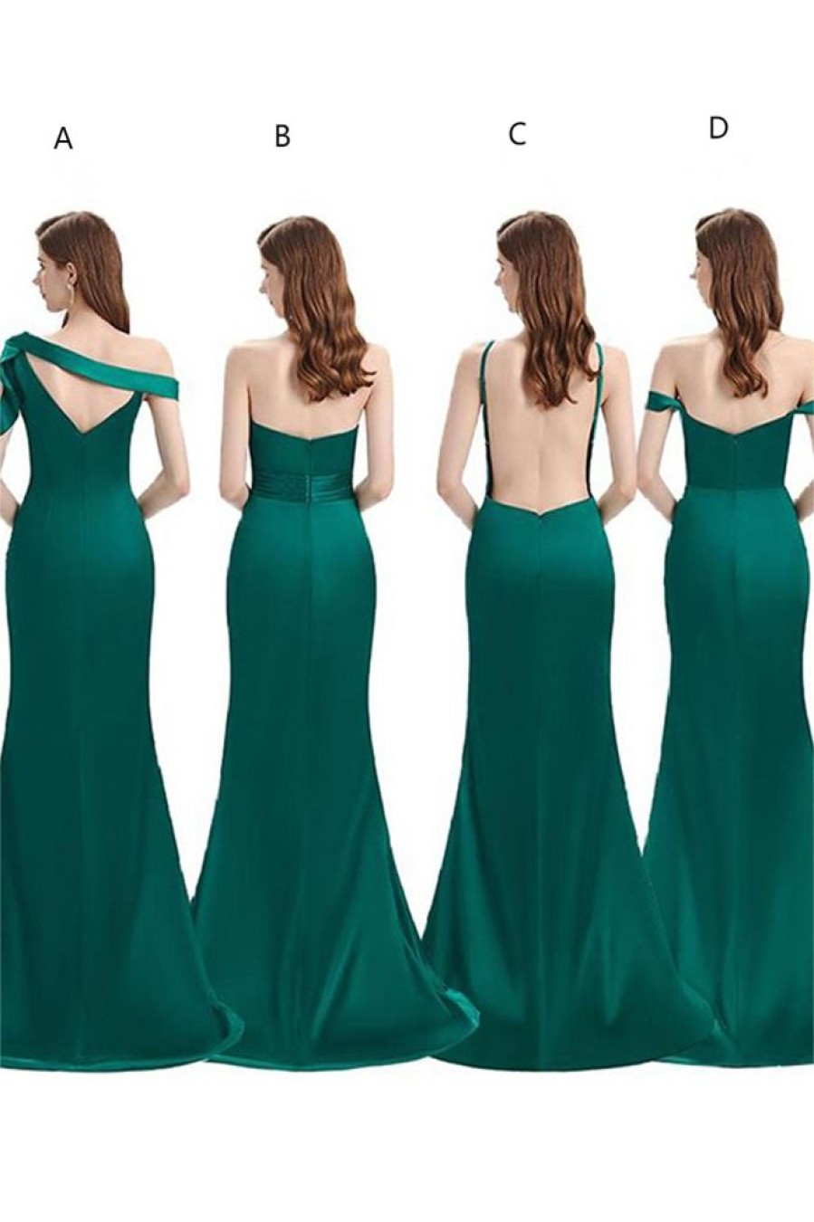 Homrain Satin One Shoulder Cutout Long Bridesmaid Dress With Side Slit | Bridesmaid Dresses 2024