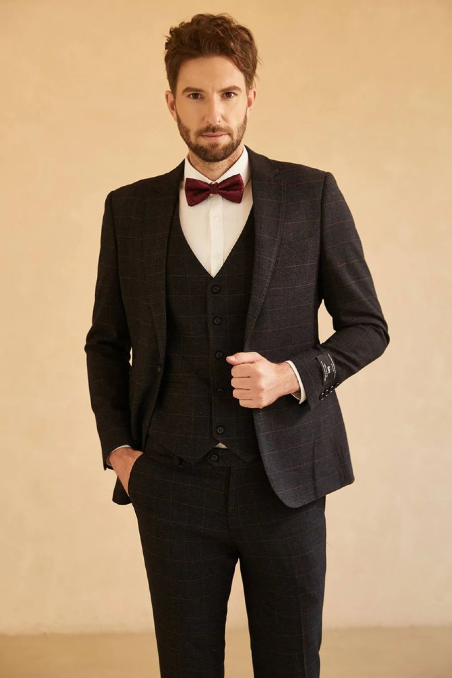 Homrain Notched Lapel Single Button Wedding Suits For Men | Men'S Suits & Tuxedos