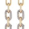 Homrain Metallic Chain Rhinestones Earrings | Earrings