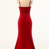 Homrain Mermaid Prom Dress | Burgundy Bridesmaid Dress