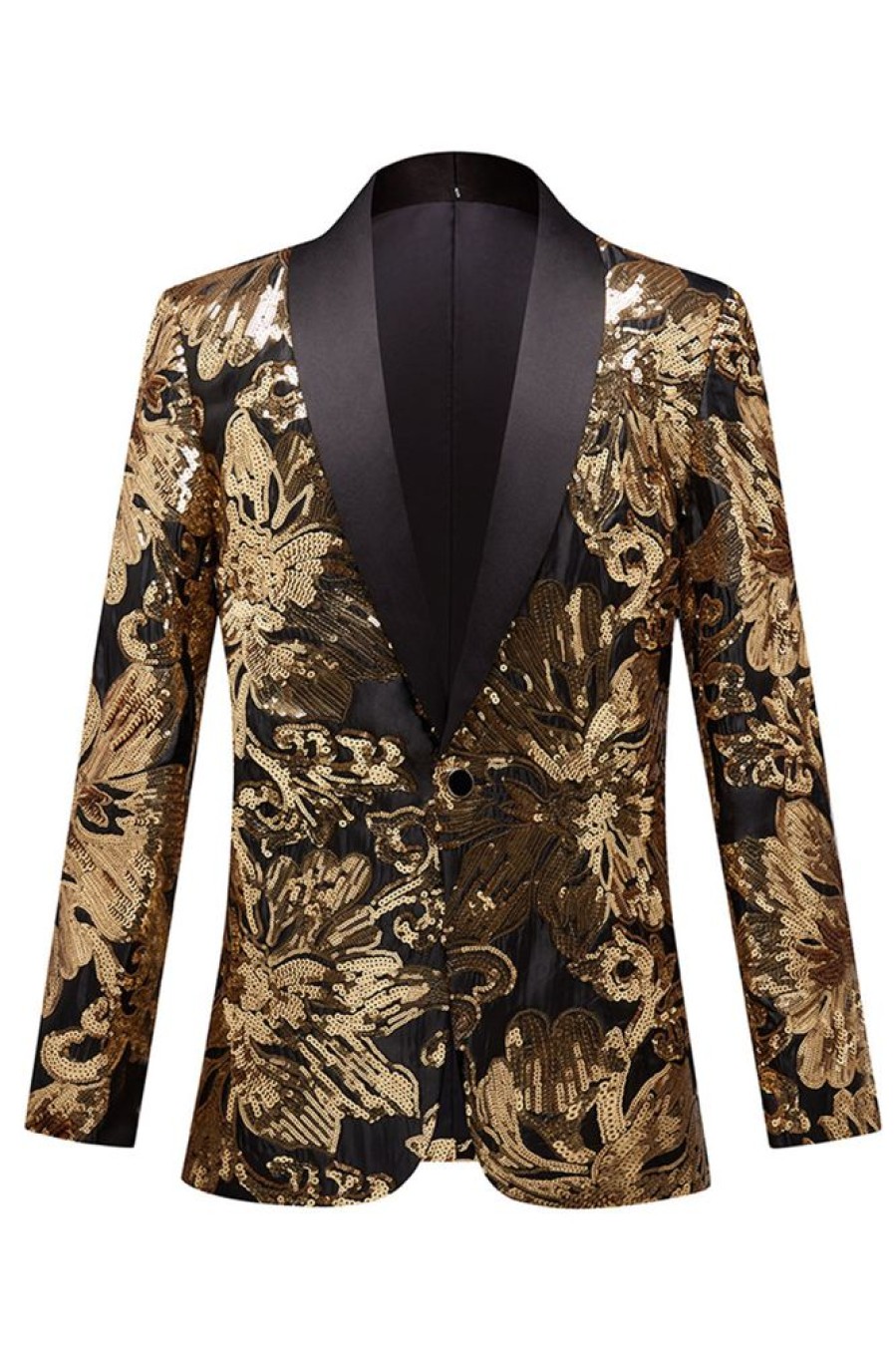 Homrain Flower Shaped Sequins Men'S Blazer | Men Blazers