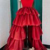 Homrain High Low Tie Homecoming Dress | Red Hoco Dresses