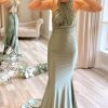 Homrain Convertible Satin Mermaid Prom Bridesmaid Dress | Wedding Guest Dresses