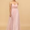 Homrain A Line Spaghetti Straps Long Bridesmaid Dress | Bridesmaid Dresses