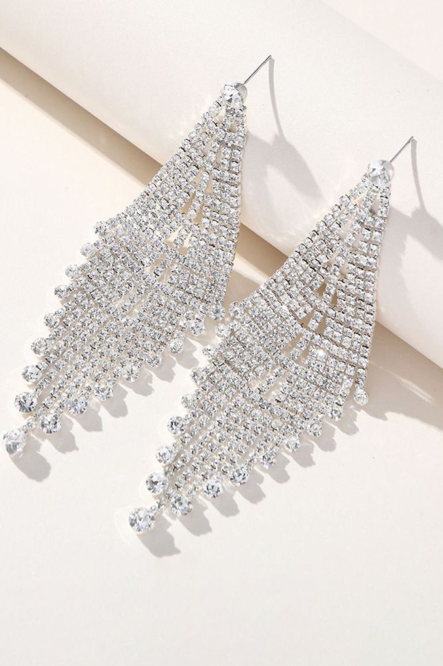 Homrain Shiny Long Rhinestones Earrings | Earrings