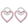 Homrain Sparkly Rhinestones Heart Earrings | Earrings