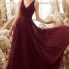 Homrain V Neck Chiffon Bridesmaid Dress | Bridesmaid Dresses