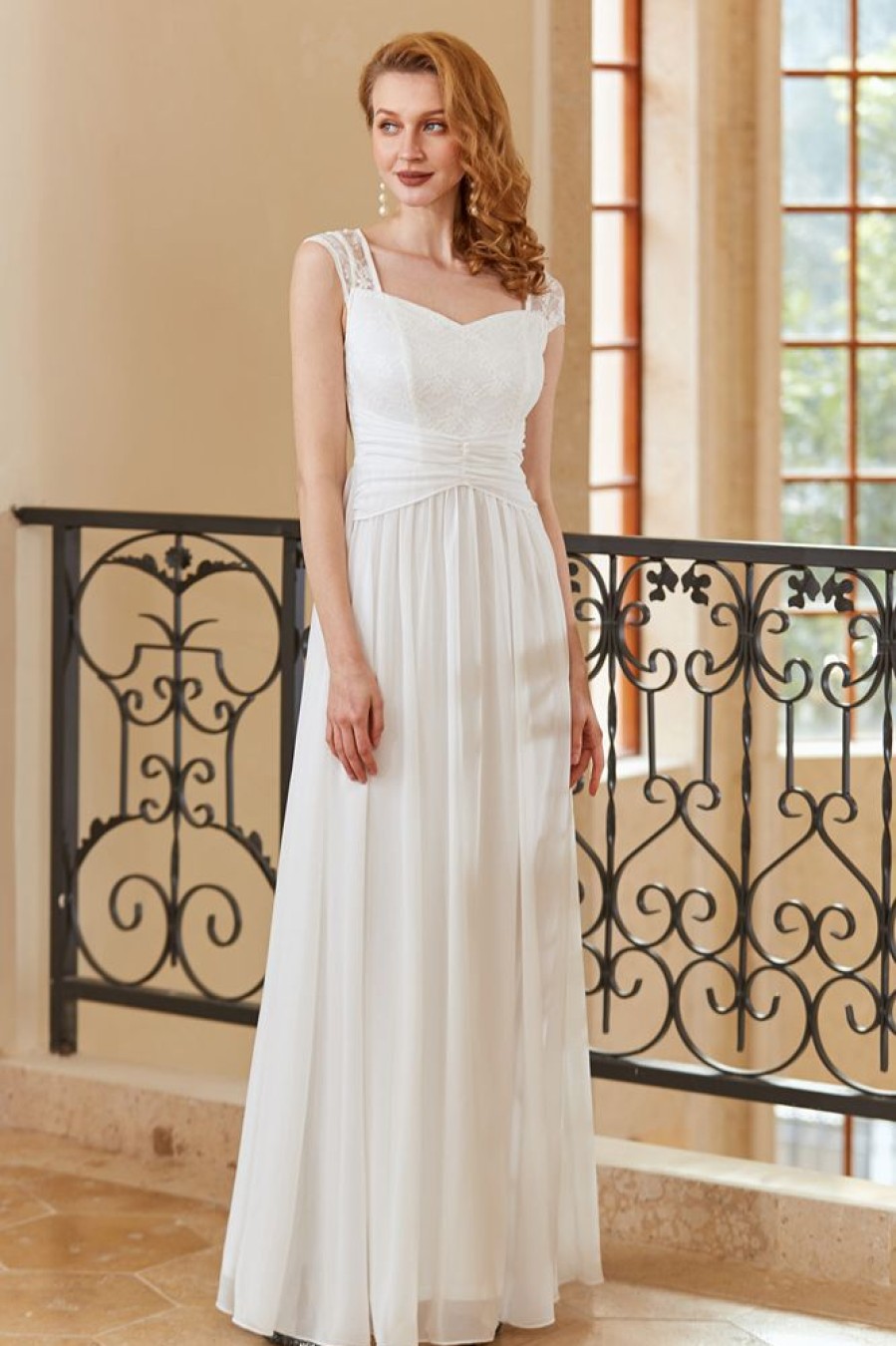 Homrain Elegant A Line Sweetheart Long Lace Dress | Bridesmaid Dress Under 100