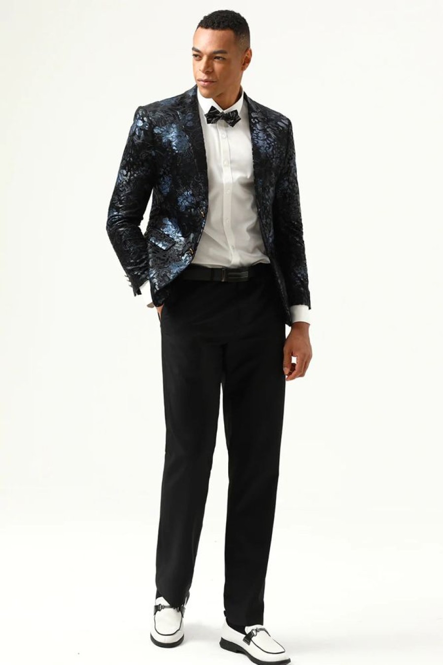 Homrain Single-Breasted Two-Button Printed Men'S Blazer | Men Blazers