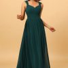 Homrain Chiffon Bridesmaid Dress With Ruffles | Bridesmaid Dress Under 100