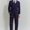 Homrain Men'S 3 Piece Plaid Tuxedo | Homecoming Suits