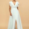 Homrain Chiffon V-Neck Bridesmaid Dress | Bridesmaid Dress Under 100