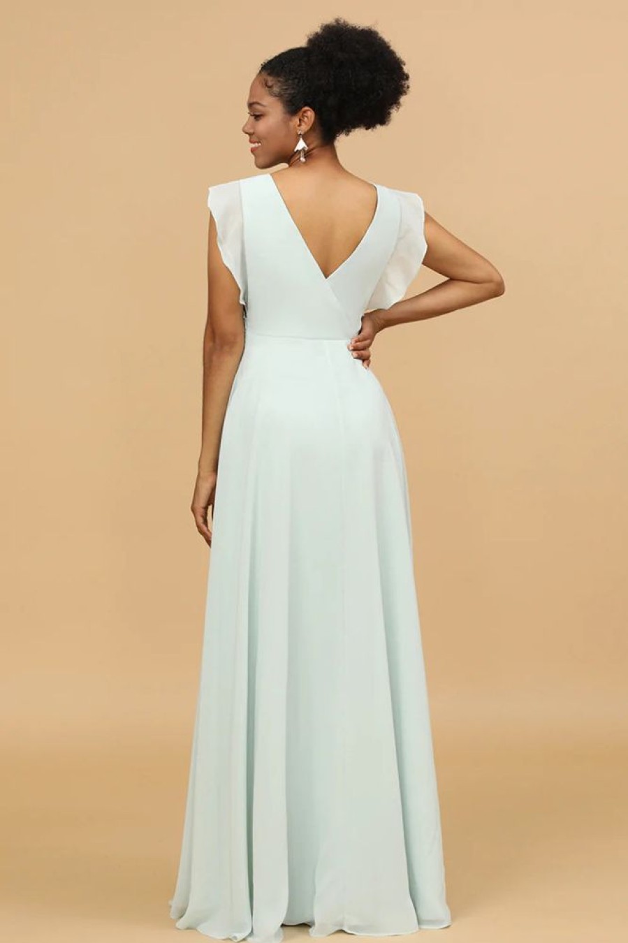 Homrain Chiffon V-Neck Bridesmaid Dress | Bridesmaid Dress Under 100