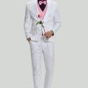 Homrain Jacquard Satin 2 Piece Shawl Lapel Men'S Prom Suits | Wedding Suits