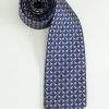 Homrain Navy Printed Jacquard Satin Formal Tie | Men'S Accessories