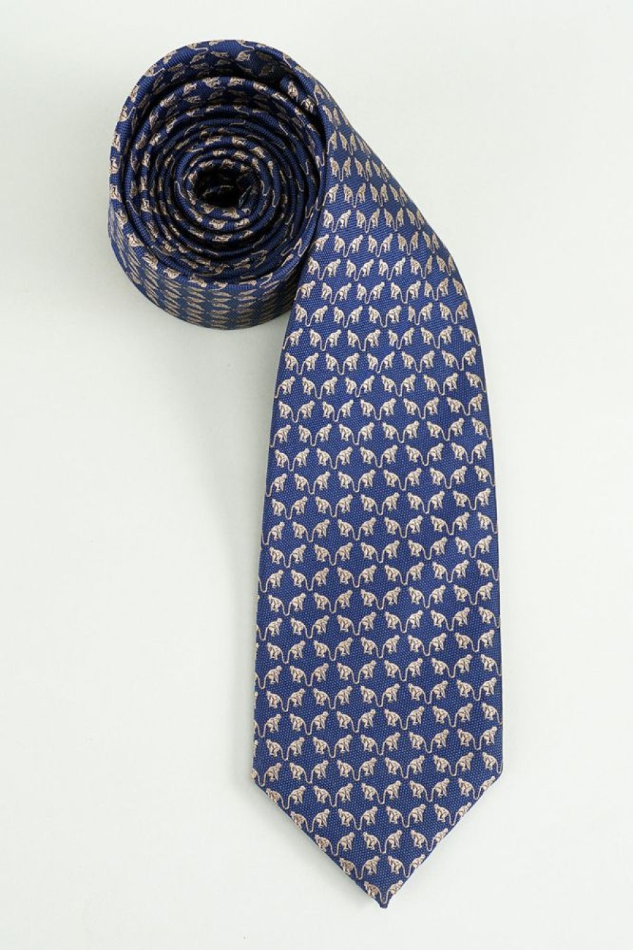 Homrain Navy Printed Jacquard Satin Formal Tie | Men'S Accessories