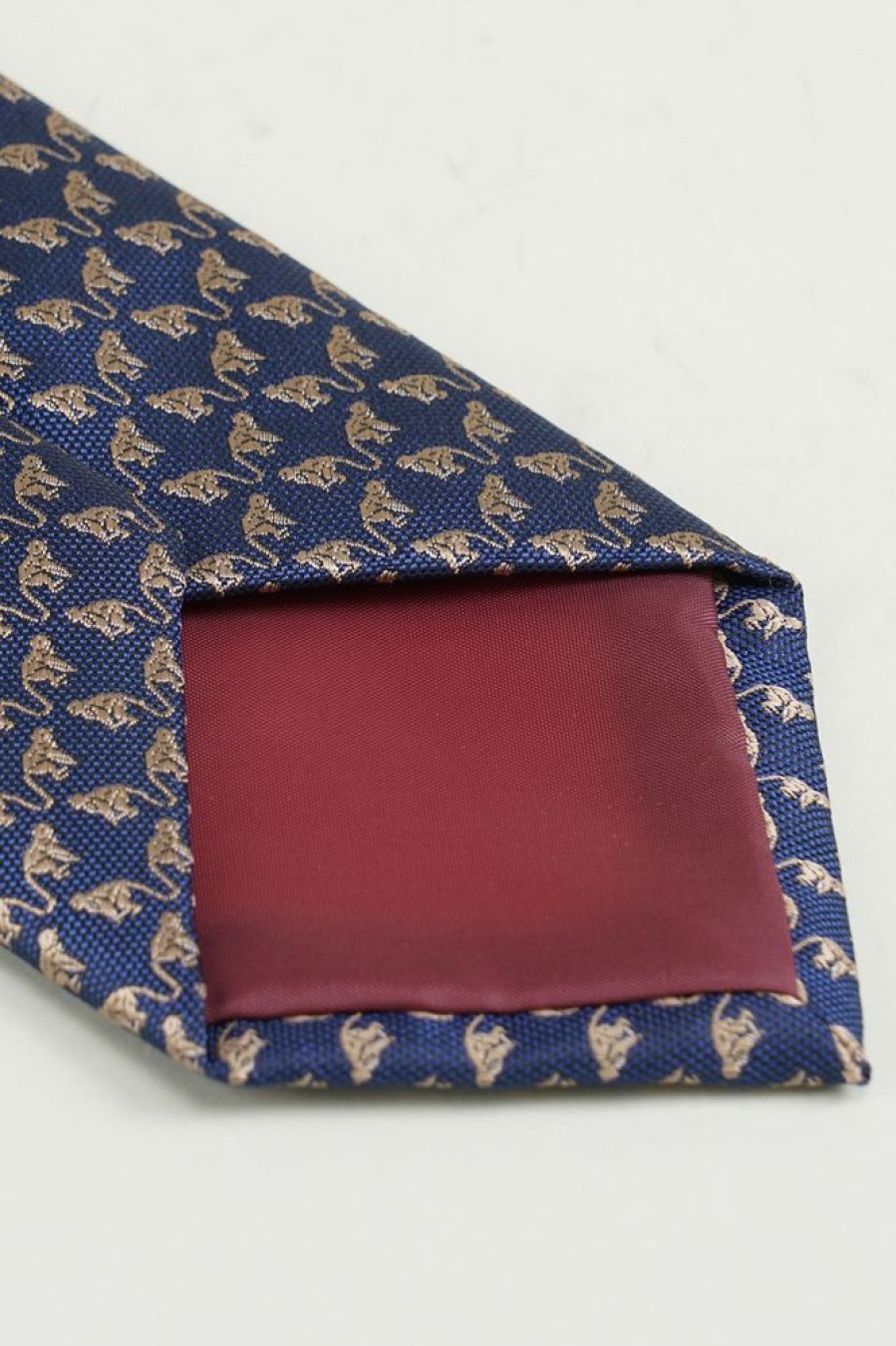 Homrain Navy Printed Jacquard Satin Formal Tie | Men'S Accessories