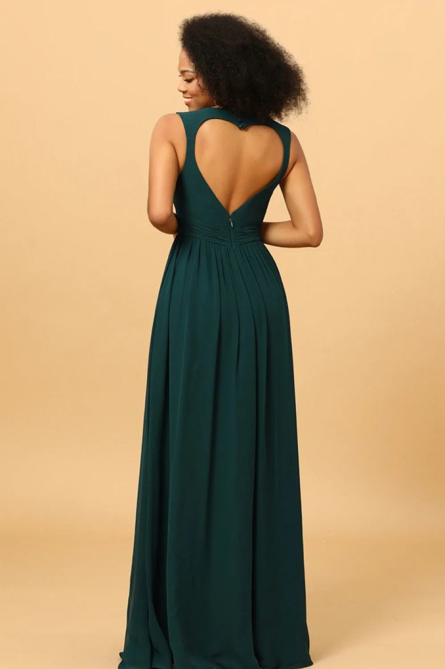 Homrain Chiffon Bridesmaid Dress With Ruffles | Wedding Guest Dresses