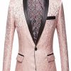 Homrain Shawl Lapel Jacquard Men'S Blazer | Prom Suits