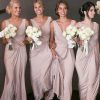 Homrain Fitted Spandex Draped Long Bridesmaid Dress | Bridesmaid Dresses 2024