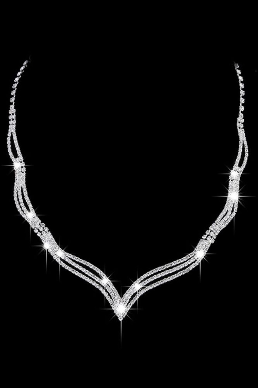 Homrain Crystal Necklace Earrings Jewelry Set | Necklace